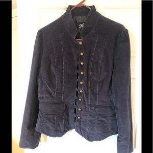 Navy blue military style jacket. Large